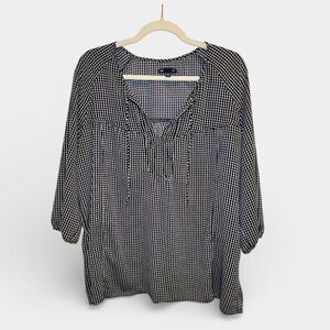 GAP Monochrome Checkered Blouse